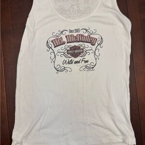 LIKE NEW- Harley-Davidson Cream Graphic Tee